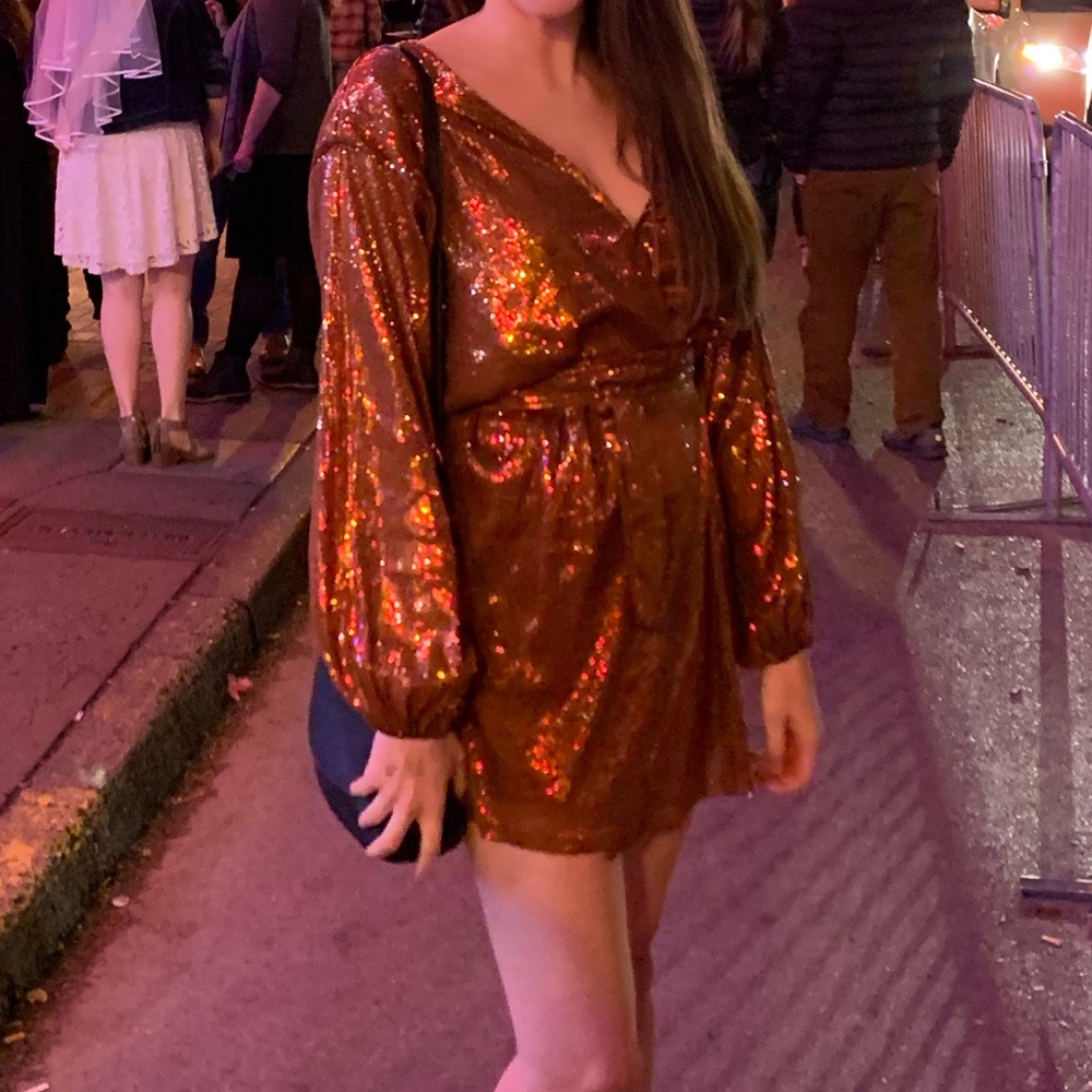 Sequin Robe Dress